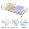 NiHome Self Draining Acrylic Soap Dish, Durable Bathroom and Kitchen