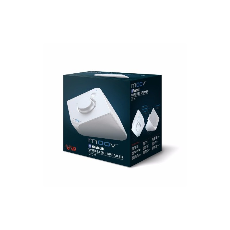 MOOV Uniden Bluetooth Wireless Speaker, White (MOOV626W)