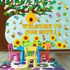 Zonon Sunflower Classroom Tree Bulletin Board Set Daisy Spring Bulletin