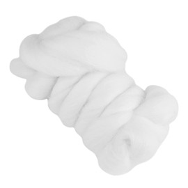 8 Colors 55g Colored Needle Felting Wool Roving for Sewing, Trimming, and Handiwork Decoration (62-white)