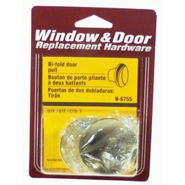 Prime-Line N 6755 Bi-Fold Door Pull Knobs, 1-3/4 In. Outside Diameter, Diecast Construction (2 Pack)