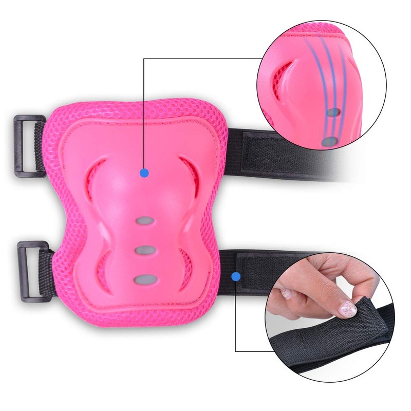 BOLDCUBE Kids Protective Gear Set - Pink & Blue -