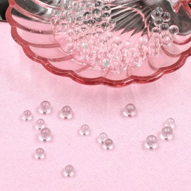 SourceTon 100pcs Clear Quartz Pearl Balls Insert (4mm & 6mm) - Premium DIY Jewelry Making Beads, Craft Supplies for Necklace, Bracelet, Home Decor