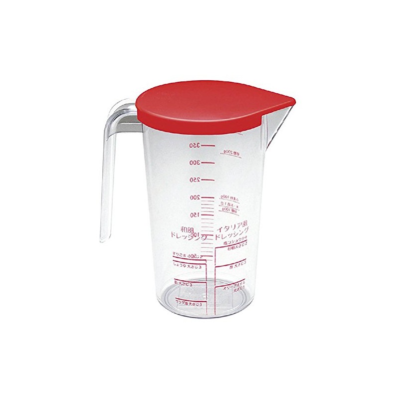 Nagao Hokari Seisakusho Measuring Cup with Lid Red