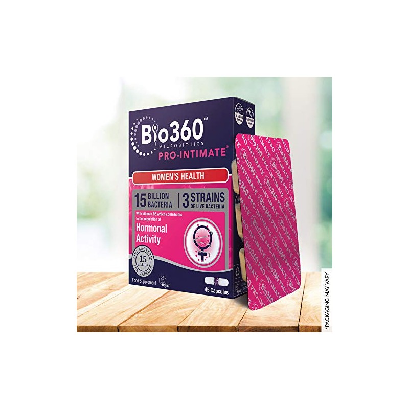 Bio360 Pro-Intimate (15 Billion Bacteria)|from Natures Aid|Women's Health*|45 Capsules