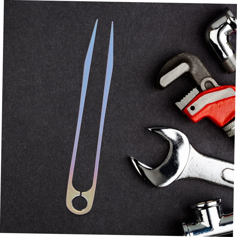 TOVINANNA Titanium Camping Tweezers Mini for Outdoor Keychain Tool Miniature
