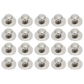 Healifty 30 Unids Base Redonda Botón Lingual Dental Metal Dentista Ortodoncia Hebillas Dentales Materiales Dentista Ortodoncista (Plata)