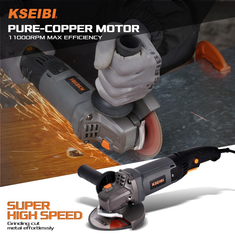 KSEIBI 711943K Angle Grinder Tool - 4 1/2 inch, 950W,