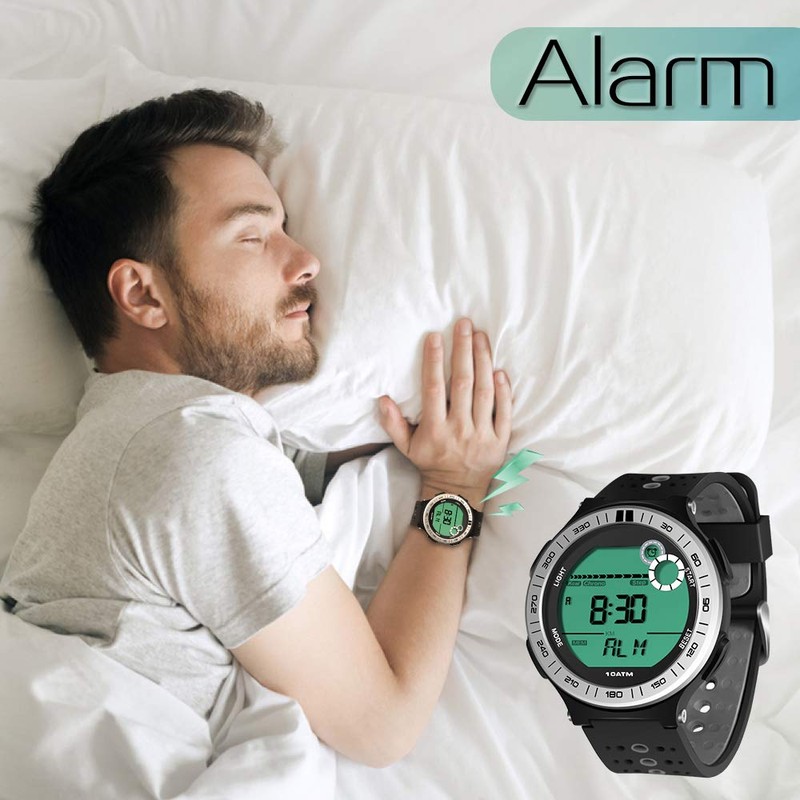 100M Underwater Watch for Men Boys Pedometer Waterproof Swim Watch