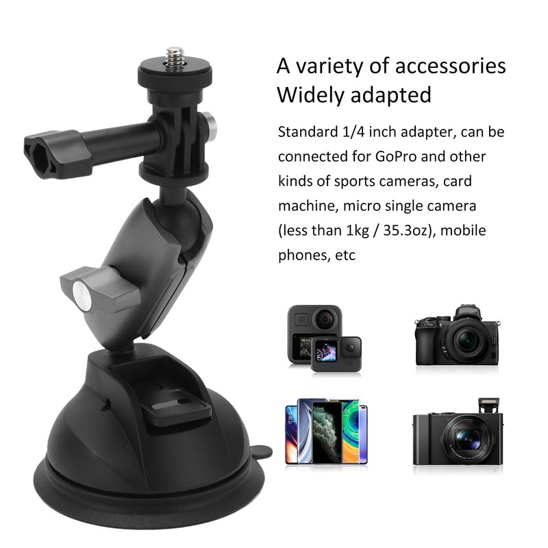 Sports Camera Suction Cup Holder for Car Front Windshield Suction