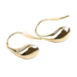 Cream Dot Teardrop Earrings