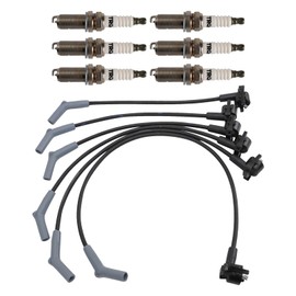 TRQ Ignition Kit Spark Plugs Wire Set Compatible with 1997-2000 Ford Explorer Ranger Mazda B4000