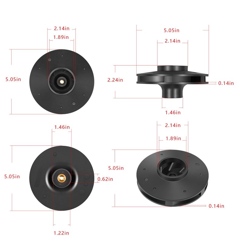 073131 Upgraded Pump Impeller Replacement Fit for Pentair 3 HP