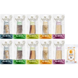 Aurora Pet Variety Pack (10) Applaws Loin Grain-Free Cat Treats (1.06-oz Each) with AuroraPet Wipes