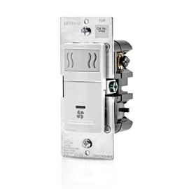 Leviton IPHS5-1LW Decora In-Wall Humidity Sensor & Fan Control , 3A, Single Pole, White