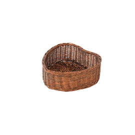 Kate Newborn Photography Props Brown Heart Shaped Rattan Basket Handcrafted Baby Doll Basket Set for Baby Photography Photoshoot