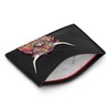 Yoshi Black Leather Highland Cow Card Holder, RFID Protection, Slim