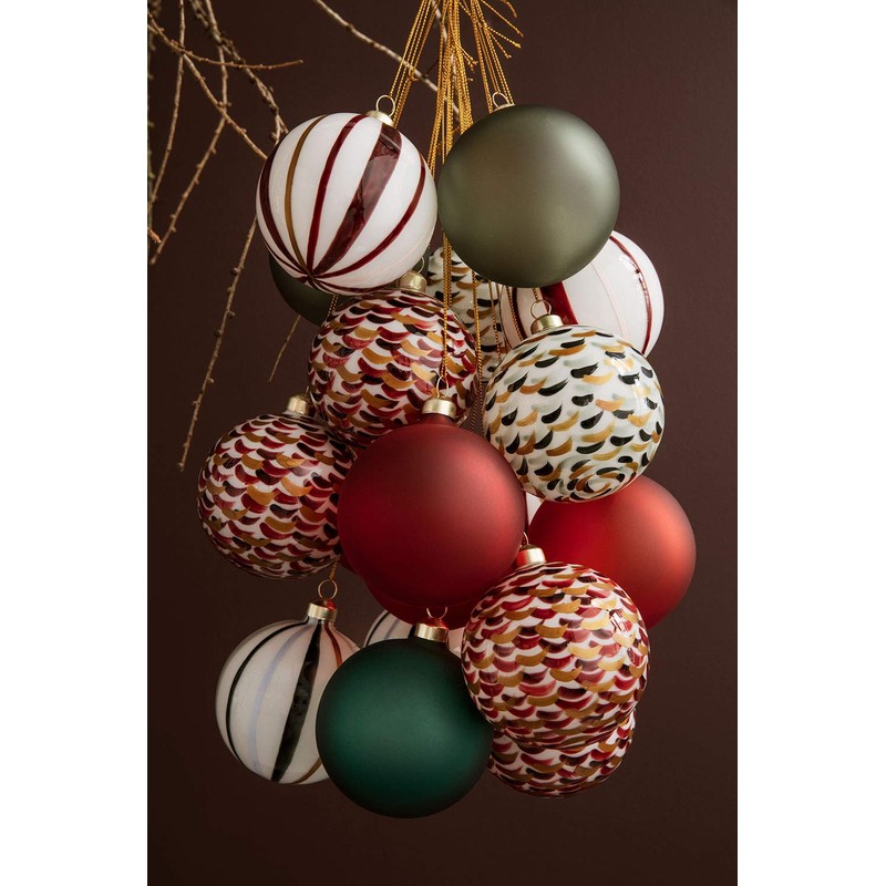 Holmegaard Christmas Bauble Diameter 8 cm Mouth-Blown Borosilicate Decoration Green
