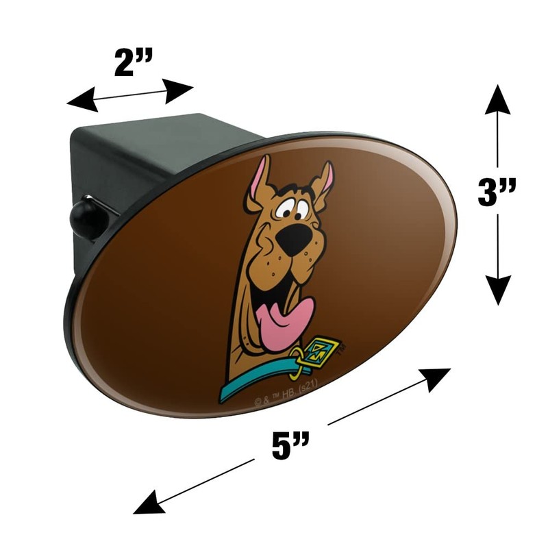 GRAPHICS & MORE Scooby-Doo Headshot Oval Tow Trailer Hitch Cover