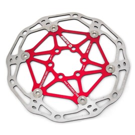 Clarks Cycle Systems CFR-02 Lightweight Floating 6-Bolt Disc Brake Rotor, Red, 160mm