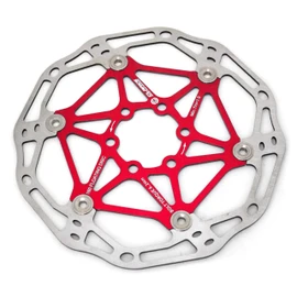 Clarks Cycle Systems CFR-02 Lightweight Floating 6-Bolt Disc Brake Rotor, Red, 160mm