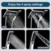 BRIGHT SHOWERS Dual Shower Head Combo Set with Two Spray