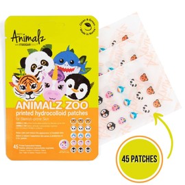 masque BAR Pretty Animalz Acne Printed Hydrocolloid Patches - Extracts Oil and Impurities, Conceals Blemishes and Acne