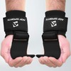AQF Weight Lifting Hooks Straps, Non-Slip Rubber Coating Grips 8mm