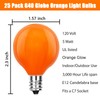 SUNSGNE G40 Orange Incandescent Replacement Light Bulbs, 25 Pack Globe
