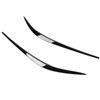 Pair Headlight Eyebrow Glossy Black Trim Front Left Right Decoration