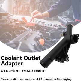 BM5Z-8K556-B Engine Coolant Outlet Adapter with Temp Sensor for Ford Fiesta Fusion Escape Transit Connect Replace BM5Z-8592-A BM5Z-8592-D 7M5Z-12A648-A