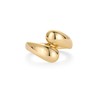 PAVOI 14K Yellow Gold Plated Chunky Open Twist Stackable Rings