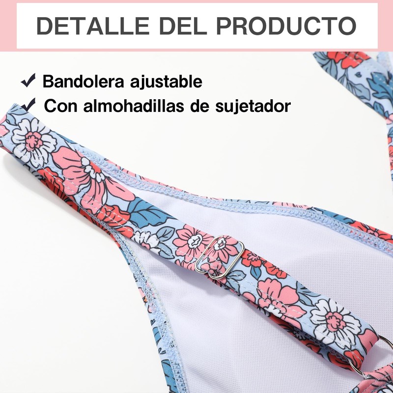 COLIZERE Traje de Baño Mujer Completo con Falda Cuello en