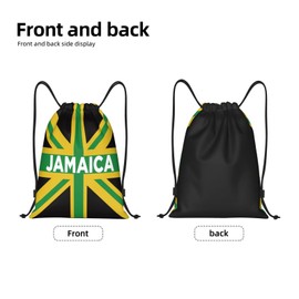 Jamaican Flag Jamaica Drawstring Bags Backpack Bag Sport Gym Sack String Bag Yoga Dance Travel Bag For Men Women