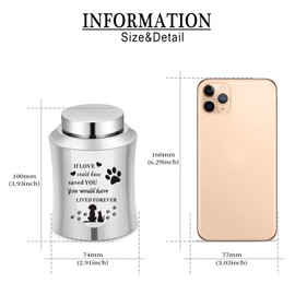 AIWENXI Pet Cremation Urns Memorial Ash Holder Urns for Dog Cat Ashes