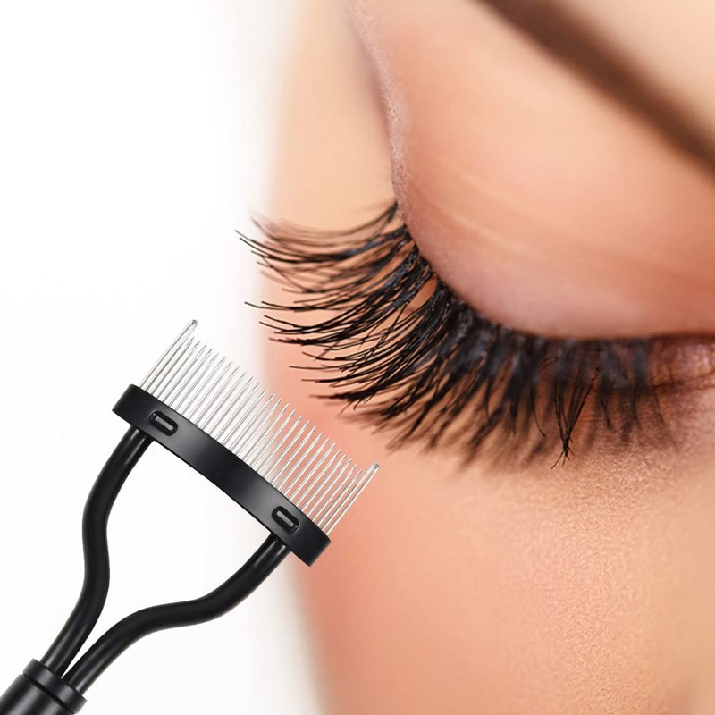 URAQT Eyelash Comb, Eyelash Separator Eyebrow Brush, Metal Teeth Eye