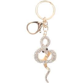 [CALLARON] Snake Keychain,Snake Car Keychain,Key Chain Accessory,Cute Keychain,Bag Accessories Charm,Snake Themed Keychain,Bag Charm,Zinc Alloy, multicolor