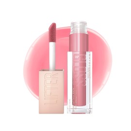 Maybelline Lifter Gloss Extended Brillo Labial de Larga Duración con Ácido Hialurónico, Labios Voluminosos e Hidratados hasta por 4 H, Aplicador XL, Tono Gummy Bear