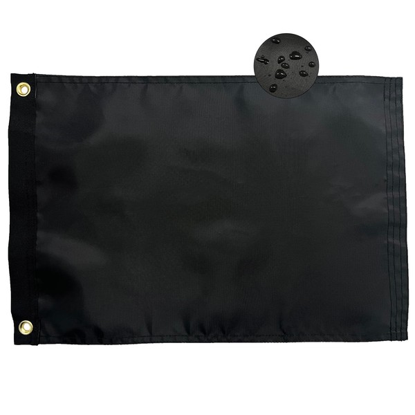 FRF FLAG Black Flags 12x18 Inches, 210D Nylon Black Flag,