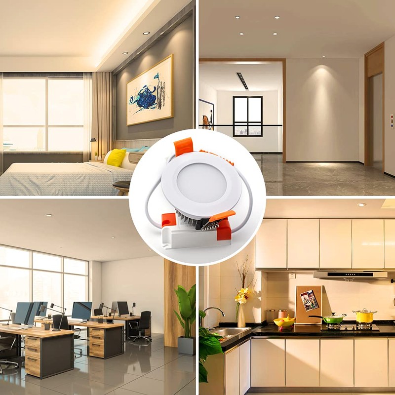 LEDLightsWorld 2 Inch LED Recessed Lighting Dimmable Downlight, 3W(35W Halogen