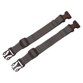 25mm Webbing Strap with Quick Release and Length-Adjusting Buckles (Pack of Two) (grey, 2 metres)