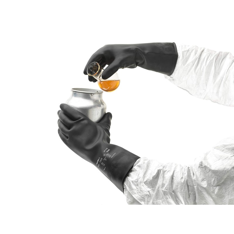 Ansell Alphatec 87-118 Multi-Purpose Work Gloves, Heavy Duty Chemical Resistance,