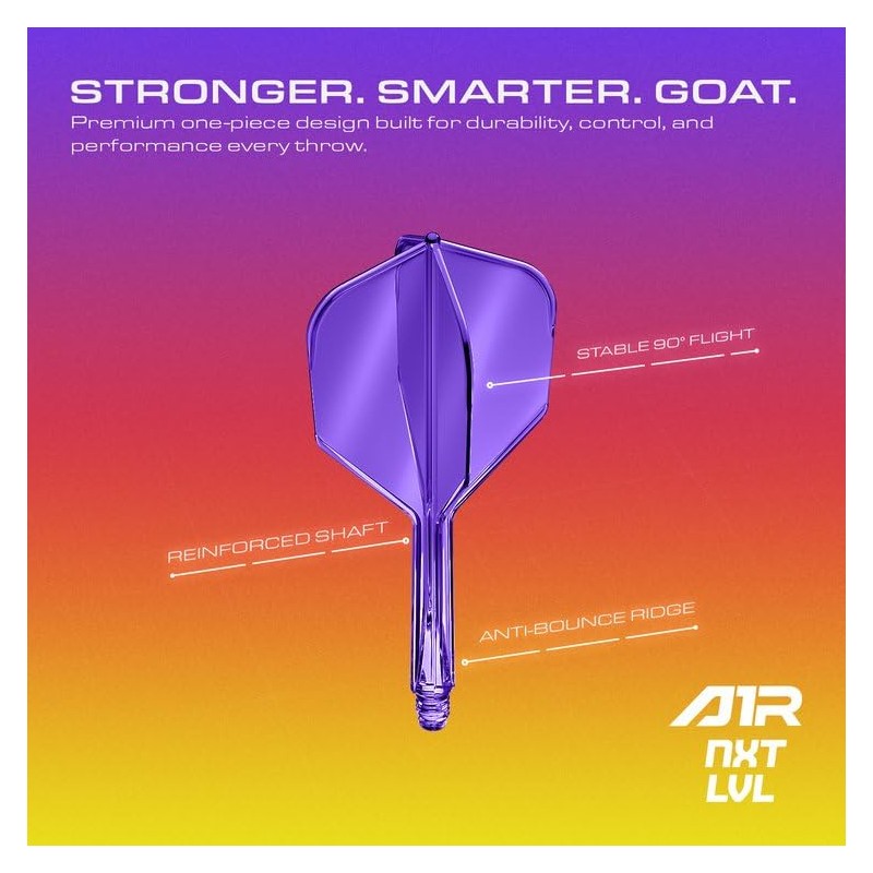 GOAT Air No6 Flights Inbetween, Integrated Flexible Plastic Shaft, Purple