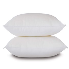 14x14 Outdoor Water Resistant Poly Square Pillow Insert, Breathable Shell, Never Vacuum-Packed, Set of 2