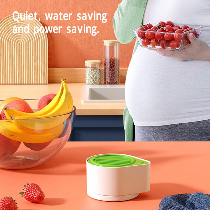 Fruit Vegetable Washing Machine ABS Household Capsule Shape Food Purifier