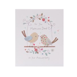 UK Greetings Wedding Day Anniversary Card for Mum & Dad - Mum & Dad 50th Anniversary Card - Wedding Anniversary Card for Parents - Cute Anniversary Card, Multi