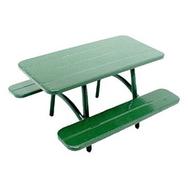 Melody Jane Dollhouse Green Picnic Table Garden Bench 1:24 Half Inch Outdoor Furniture