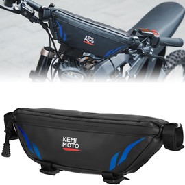 KEMIMOTO Motorcycle Handlebar Bag Universal Waterproof Front Storage Bag Bicycle Handlebar Bag Compatible with Sur-Ron Light Bee X and S X160 X260 Talaria Sting Electric Dirt Bike, Blue