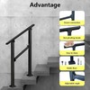 2 Step Handrail for Outdoor Step,Metal Porch Stair Railing 2