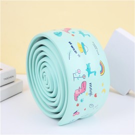 Edge Protector for Baby, Soft Foam Furniture Edge Bumper Guards, Desk Edge Cushion, Bunk Bed Ladder Pads, Baby Proofing Edge Corner Protector for Table, Fireplace, 6.6 Ft Green